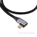 Cavo di tipo C USB 3.1 Gen2 10 Gbps angolo